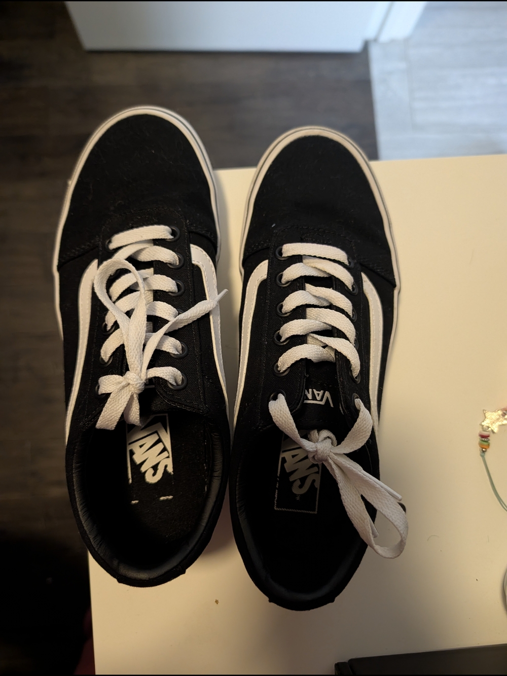 Vans Classic Black & White Canvas Sneakers